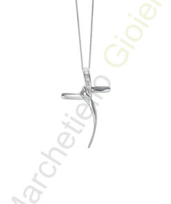 Croce Oro Bianco Diamanti Bliss Collezione Le Croci