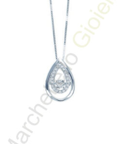 Collana Oro Bianco Diamanti Bliss Collezione Moving Light