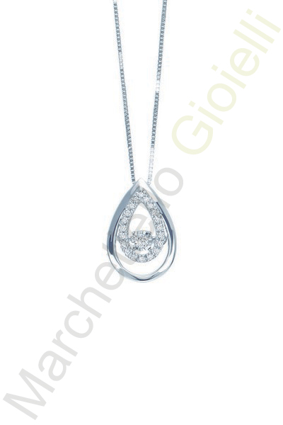 Collana Oro Bianco Diamanti Bliss Collezione Moving Light