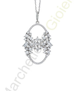 Collana Argento Bianco Zirconi Bliss Collezione Milady