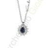 Collana Oro Bianco Diamanti Zaffiro Salvini Collezione Celine