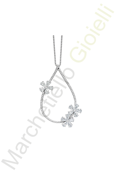 Collana Argento Bianco Zirconi Bliss Collezione Berverly Hills