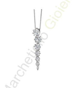 Collana Argento Bianco Zirconi Bliss Collezione Royale