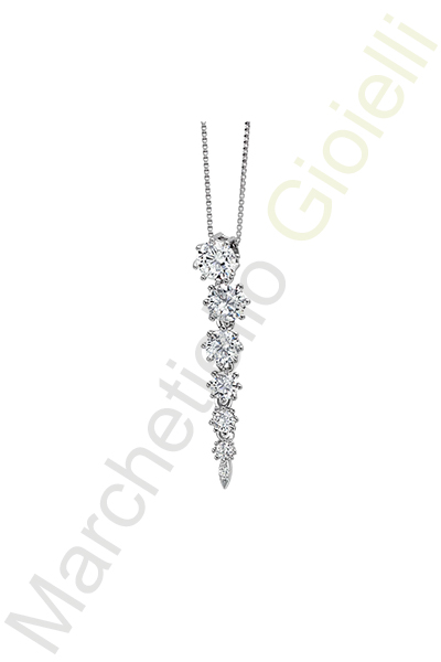 Collana Argento Bianco Zirconi Bliss Collezione Royale