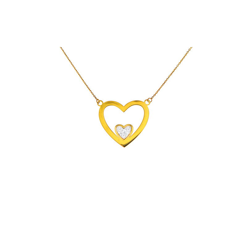 Collana Oro Bianco Giallo Bliss Collezione Mon Amour