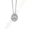 Collana Oro Bianco Diamanti Acquamarina Bliss Collezione Regal