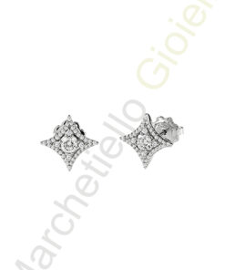 Orecchini Oro Bianco Diamanti Salvini Collezione Luminosa