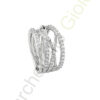 Anello Oro Bianco Diamanti Salvini Collezione Nastro