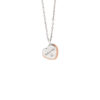 Collana Oro Bianco Rosa Diamanti Salvini Collezione Be Happy