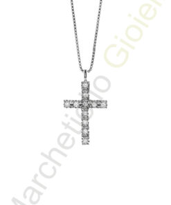 Croce Oro Bianco Diamanti Bliss Collezione Le Croci