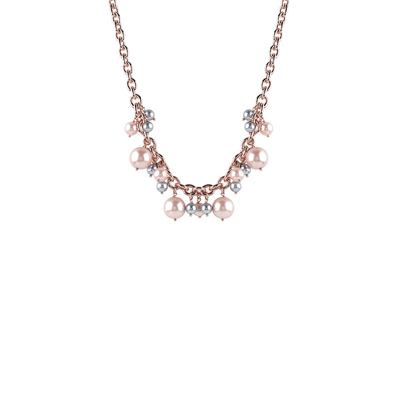 Collana Ottone Bianco Rosa Bliss Collezione Gossip