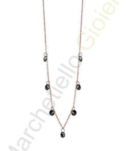 Collana Argento Rosa Zirconi Bliss Collezione Vanity