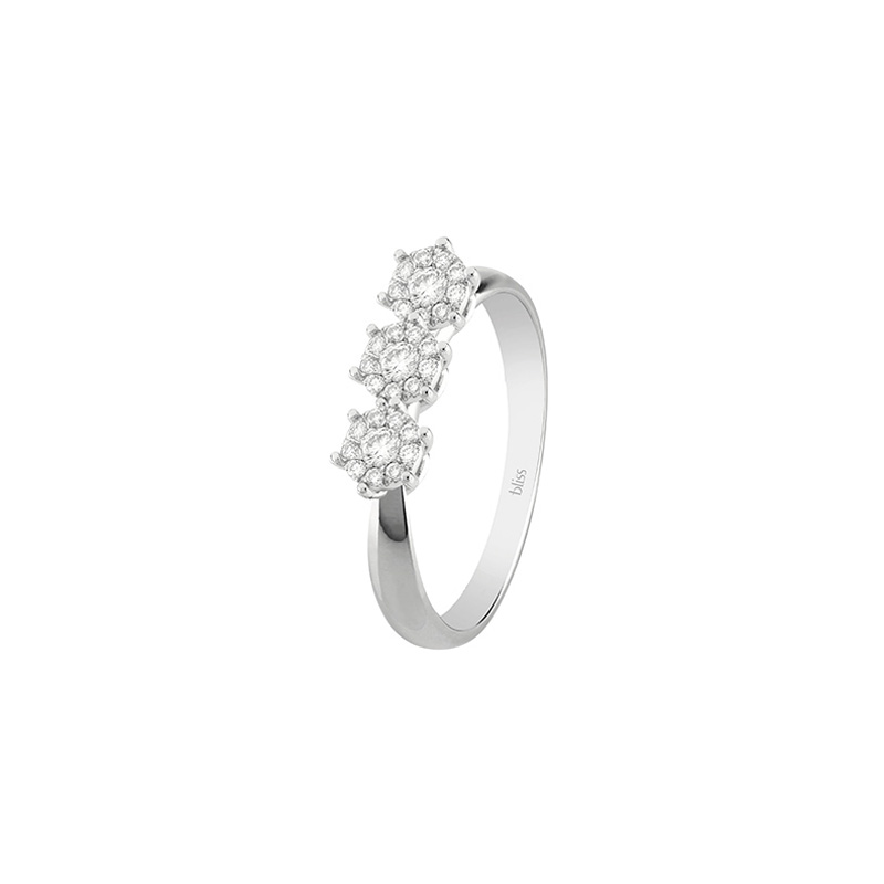 Trilogy Oro Bianco Diamanti Bliss Collezione Caresse