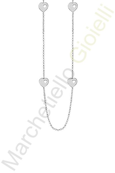 Collana Ottone Bianco Zirconi Bliss Collezione Glittermania
