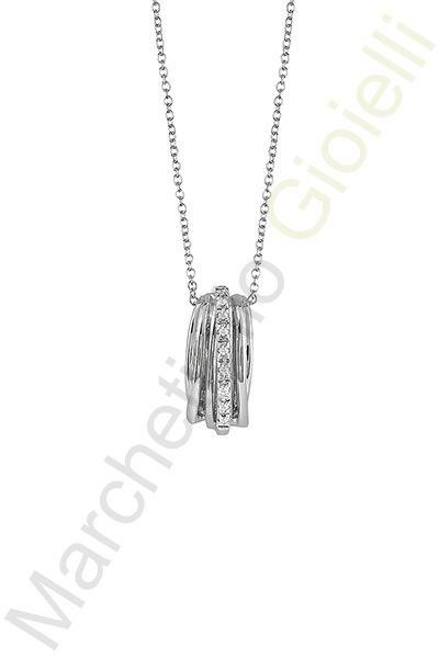 Collana Oro Bianco Diamanti Bliss Collezione Fascino