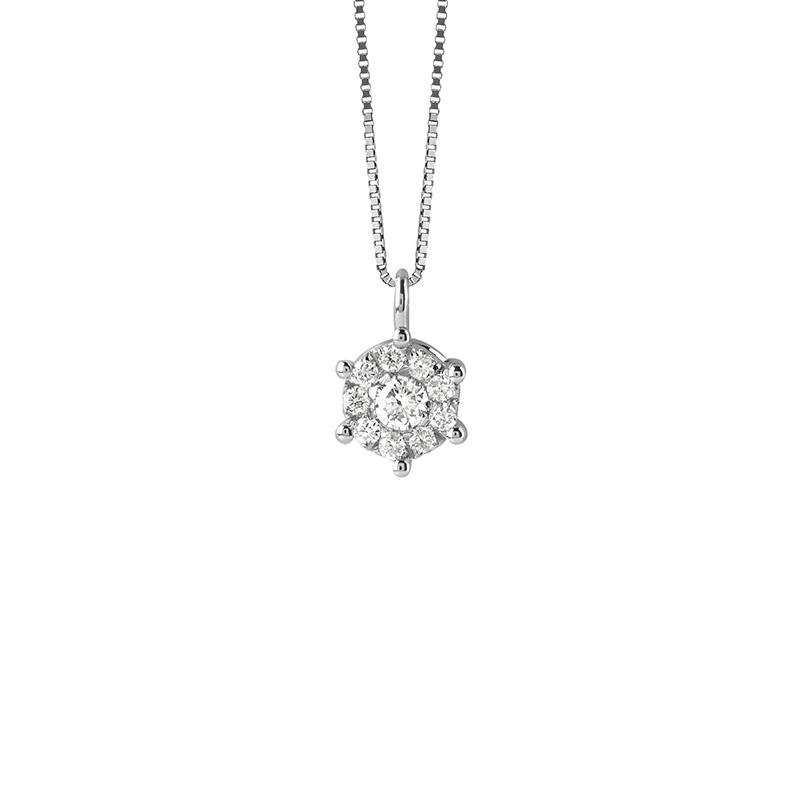 Punto Luce Oro Bianco Diamanti Bliss Collezione Caresse