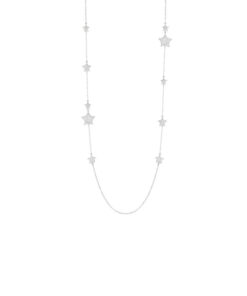 Collana Argento Bianco Zirconi Bliss Collezione Ricami