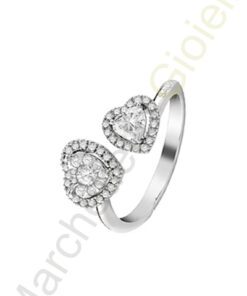 Anello Oro Bianco Diamanti Salvini Collezione Daphne