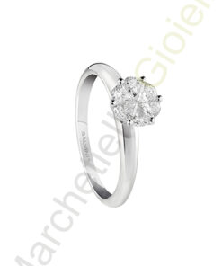 Anello Oro Bianco Diamanti Salvini Collezione Petal Cut