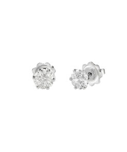 Orecchini Oro Bianco Diamanti Salvini Collezione Petal Cut