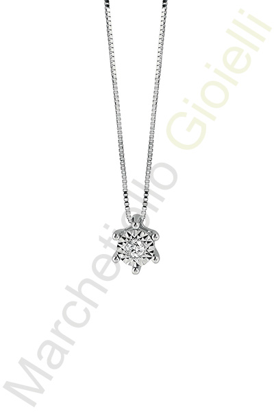 Punto Luce Oro Bianco Diamanti Bliss Collezione Rugiada