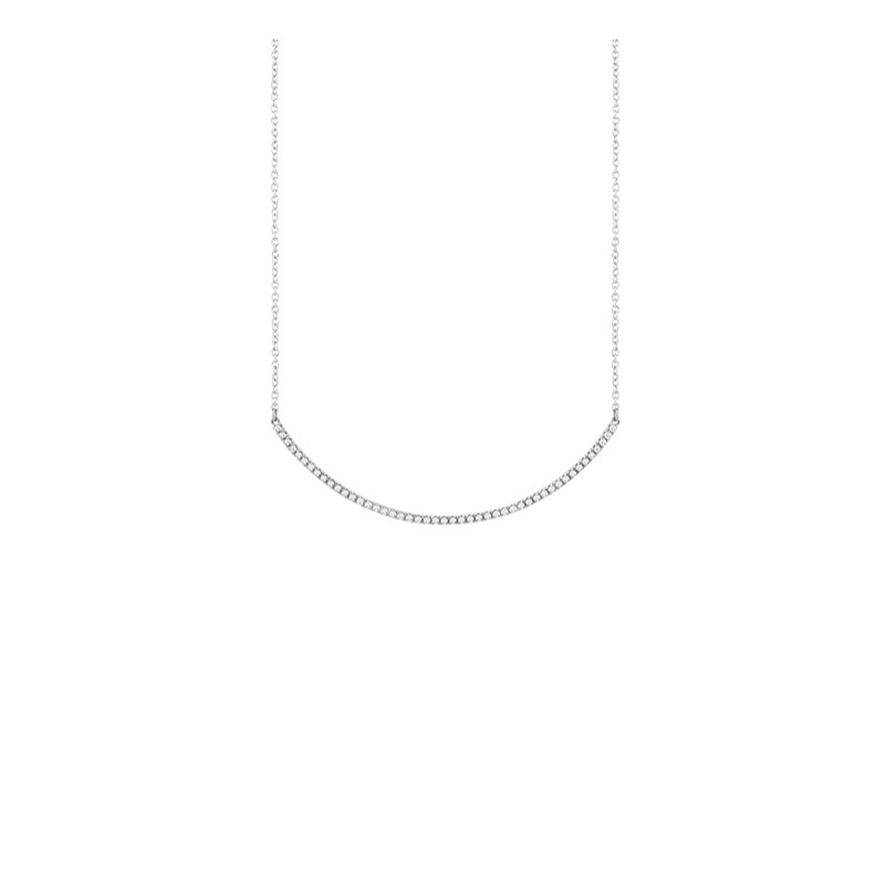 Collana Argento Bianco Zirconi Bliss Collezione Myword