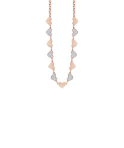 Collana Ottone Rosa Zirconi Bliss Collezione Glittermania
