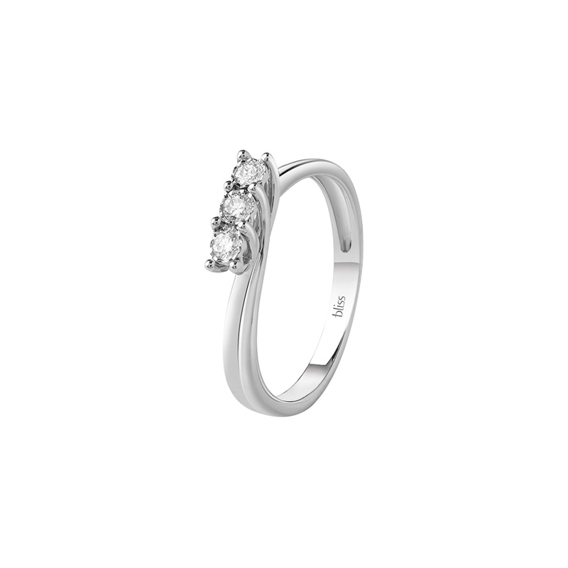 Trilogy Oro Bianco Diamanti Bliss Collezione Lumina