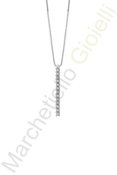 Collana Oro Bianco Diamanti Bliss Collezione Lumina