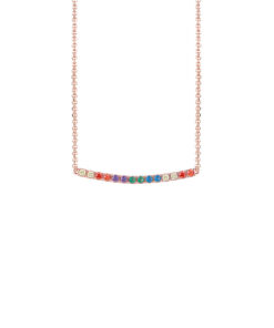 Collana Argento Rosa Zirconi Bliss Collezione Myword