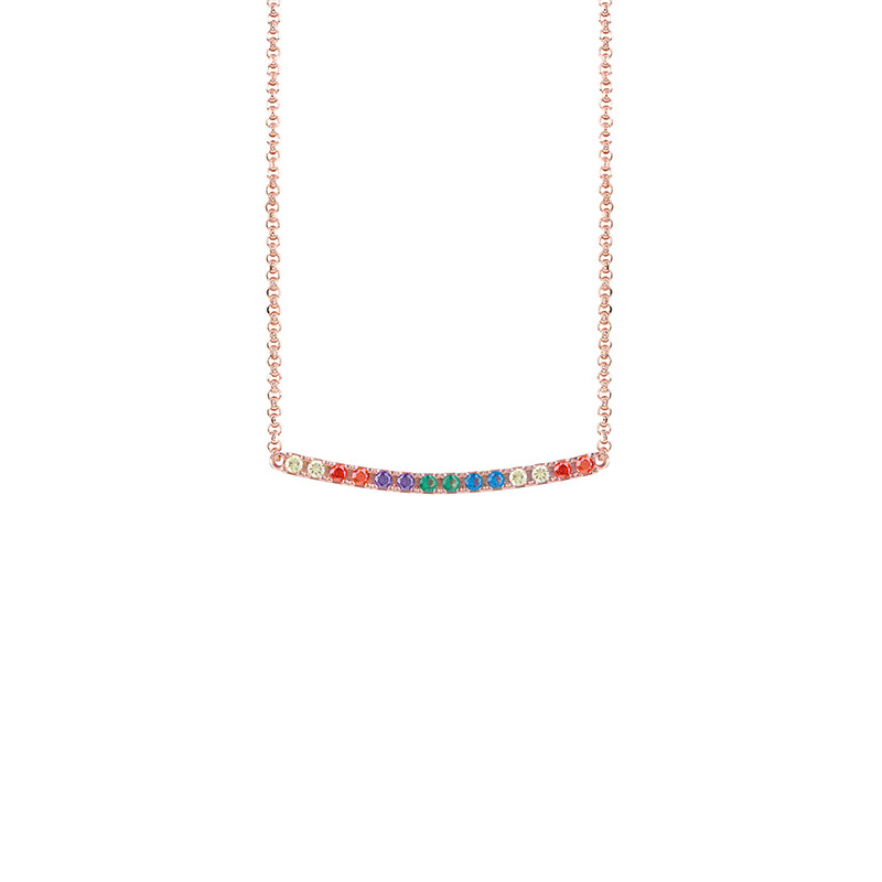 Collana Argento Rosa Zirconi Bliss Collezione Myword