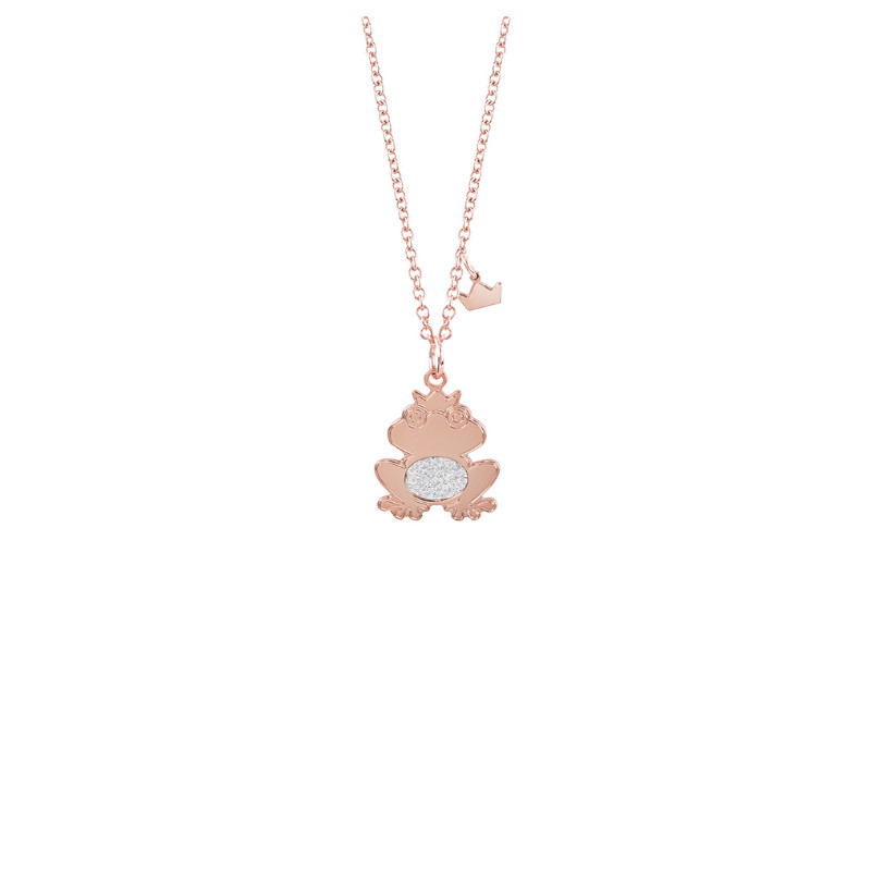Collana Ottone Rosa Zirconi Bliss Collezione Glittermania