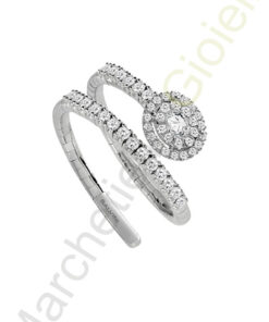 Anello Oro Bianco Diamanti Salvini Collezione Daphne