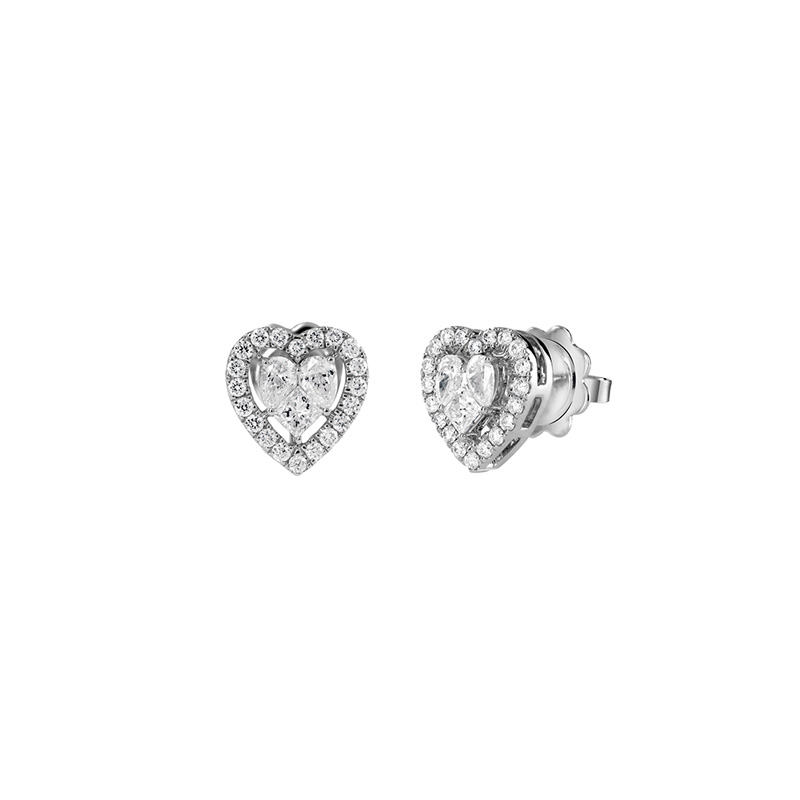 Orecchini Oro Bianco Diamanti Salvini Collezione Magia