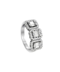 Anello Oro Bianco Diamanti Salvini Collezione Magia