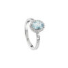 Anello Oro Bianco Diamanti Acquamarina Salvini Collezione Sorrento