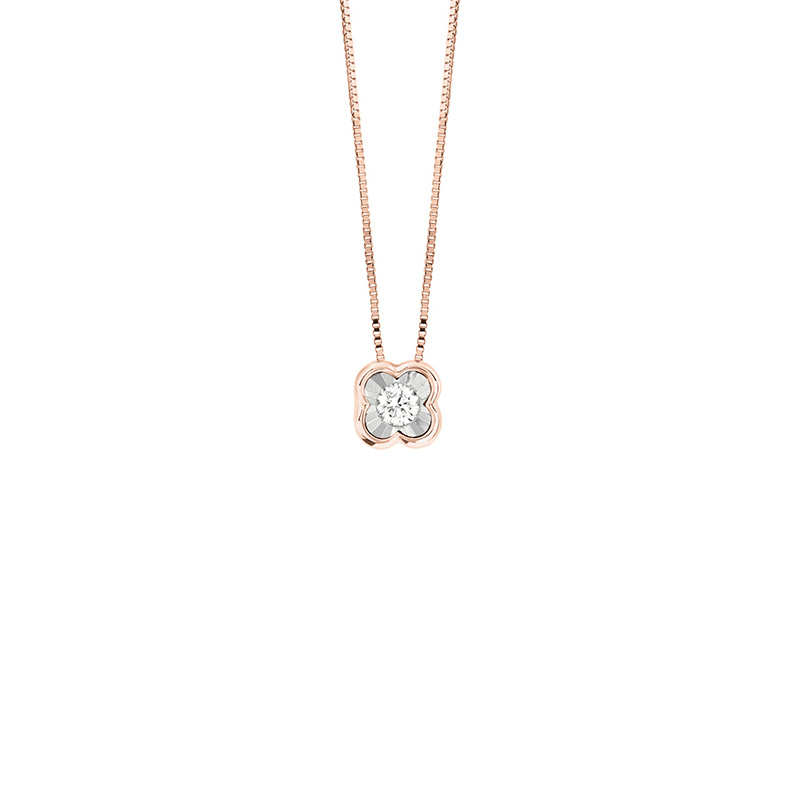 Collana Oro Rosa Diamanti Bliss Collezione Lumina