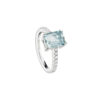 Anello Oro Bianco Diamanti Acquamarina Salvini Collezione Sorrento