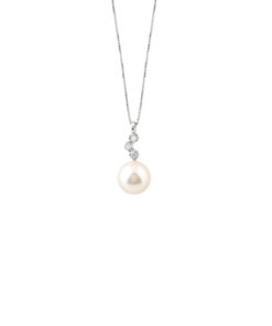 Collana Oro Bianco Diamanti Perla Bliss Collezione Paradise