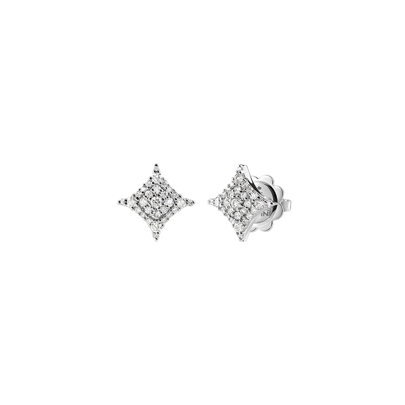 Orecchini Oro Bianco Diamanti Salvini Collezione Luce