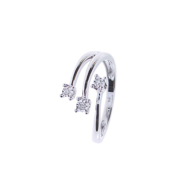 Trilogy Oro Bianco Diamanti Bliss Collezione Rugiada