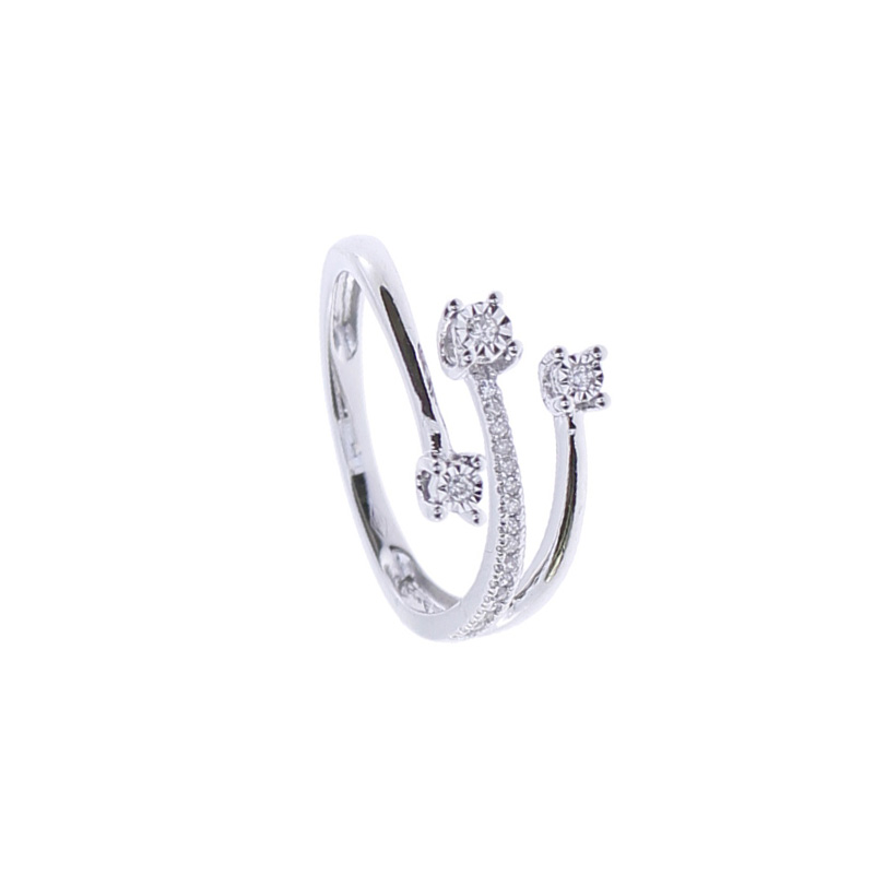 Trilogy Oro Bianco Diamanti Bliss Collezione Rugiada