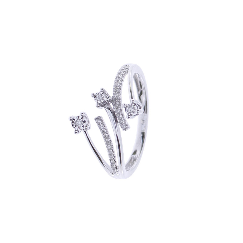 Trilogy Oro Bianco Diamanti Bliss Collezione Rugiada