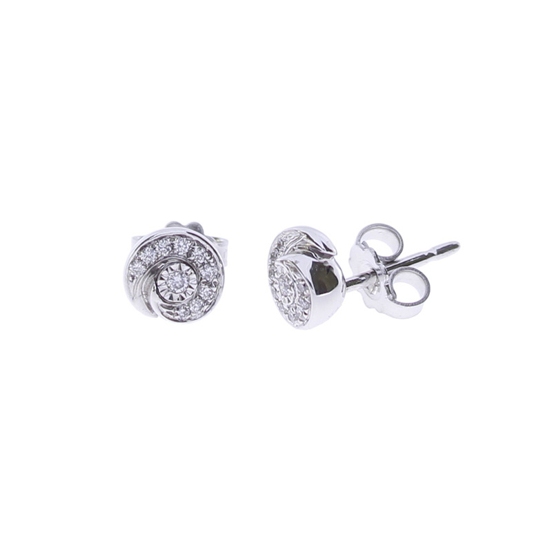 Punto Luce Oro Bianco Diamanti Bliss Collezione Intrecci