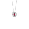 Collana Oro Bianco Diamanti Rubino Bliss Collezione Regal