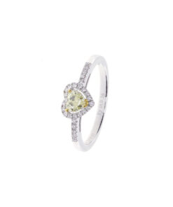 Anello Oro Bianco Diamanti Fancy Salvini Collezione Timeless Fancy