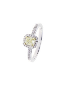 Anello Oro Bianco Diamanti Fancy Salvini Collezione Timeless Fancy