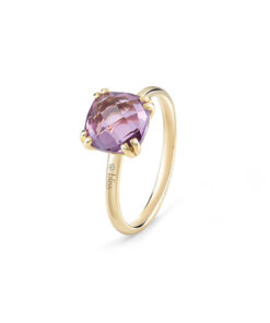 Anello Oro Giallo Diamanti Ametista Bliss Collezione Joy Candy