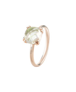 Anello Oro Rosa Diamanti Ametista Verde Bliss Collezione Joy Candy