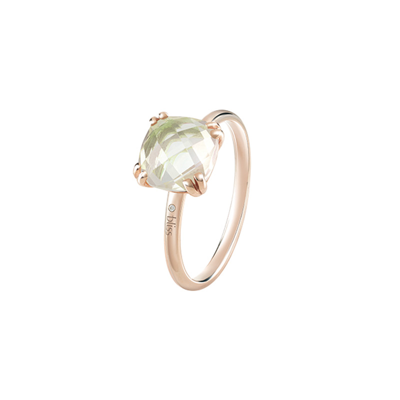 Anello Oro Rosa Diamanti Ametista Verde Bliss Collezione Joy Candy
